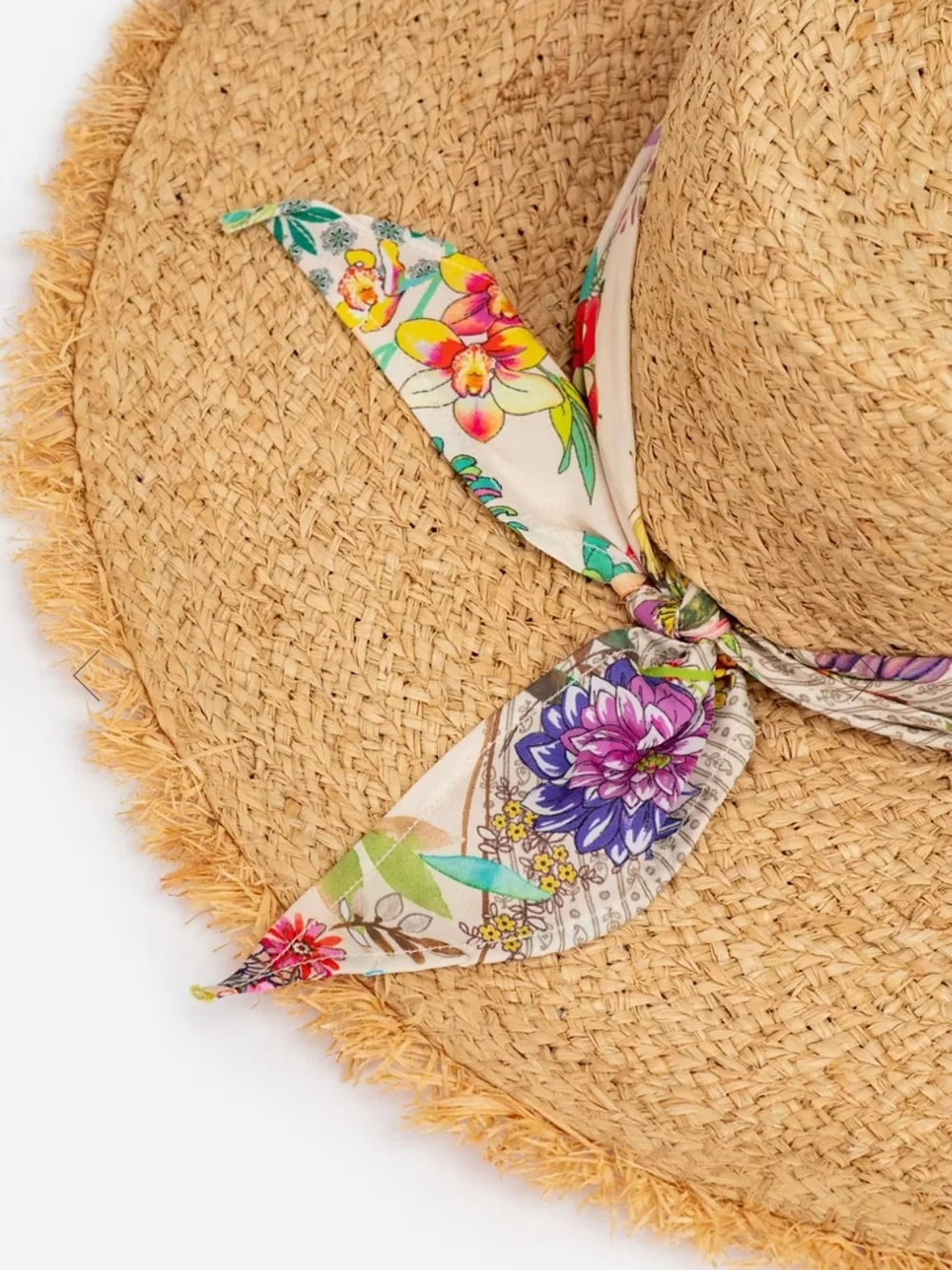 Johnny Was Dreamer Braided Raffia Fringe Hat Straw Boho Vacation Luxury